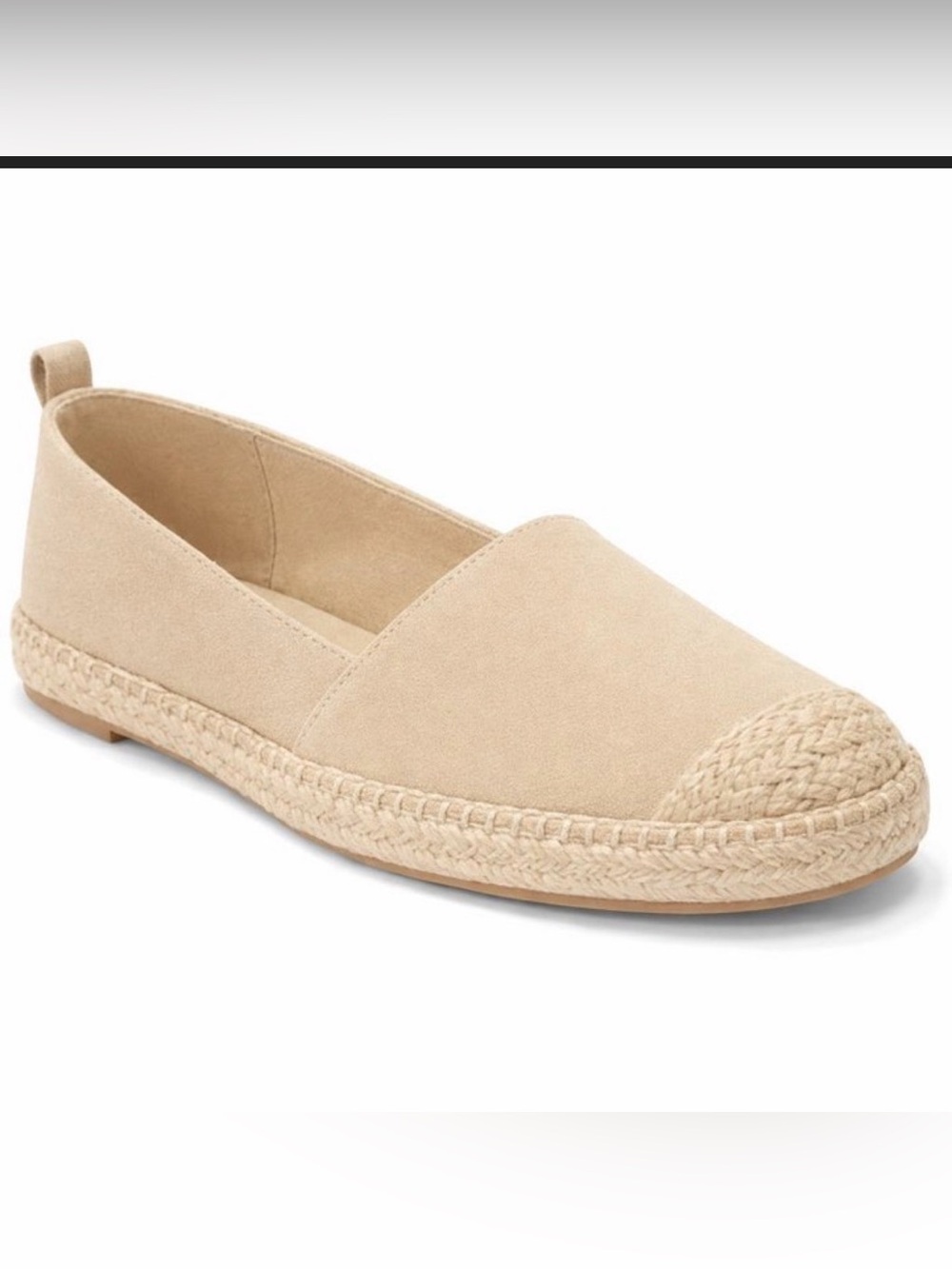 Ellos Beige Espadrille Slip-On Flats